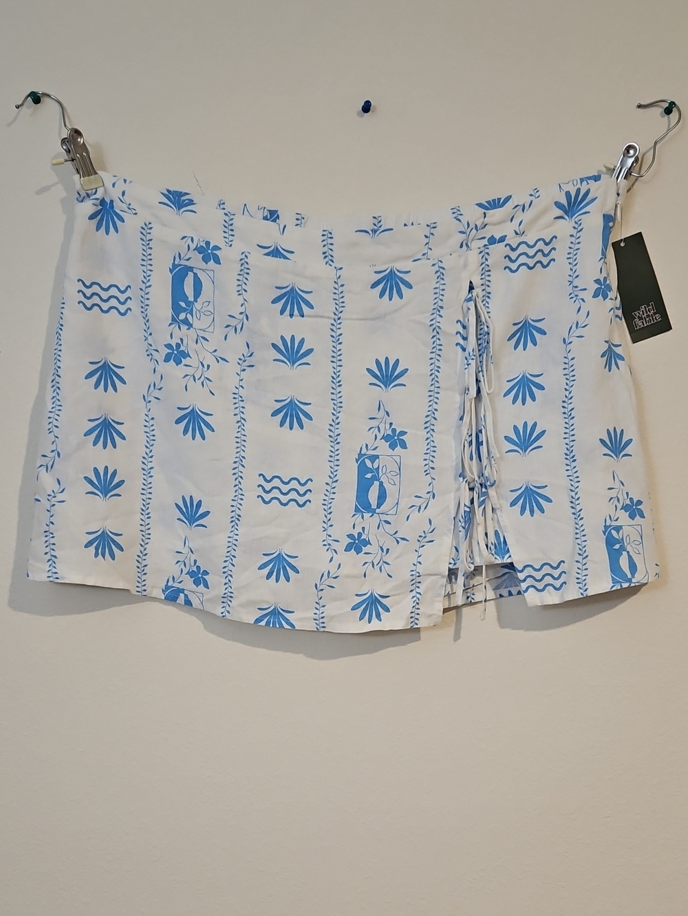 wild fable White and Light Blue Printed Skort